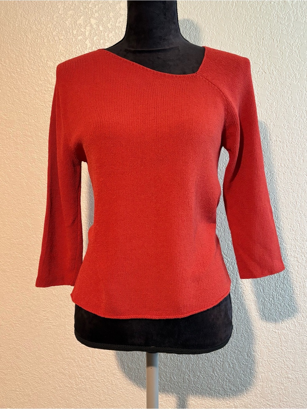 Asymmetrical Orange Women's Knit Top